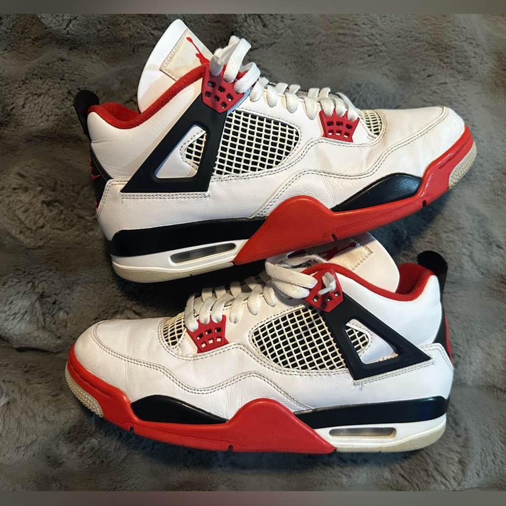 Jordan Red and White Sneakers